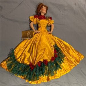 Franklin Mint Belle Porcelain Doll with Original Tag